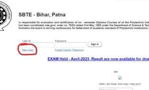 SBTE Bihar Student Registration